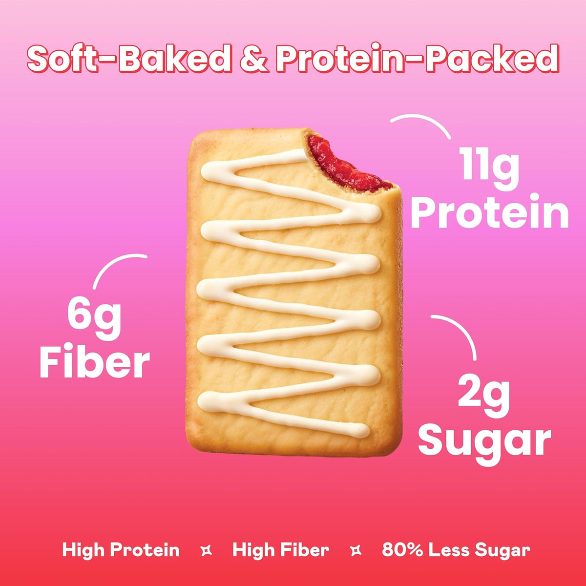 High Protein Pastries - Strawberry & Cinnamon - 2 Boxes, 11g