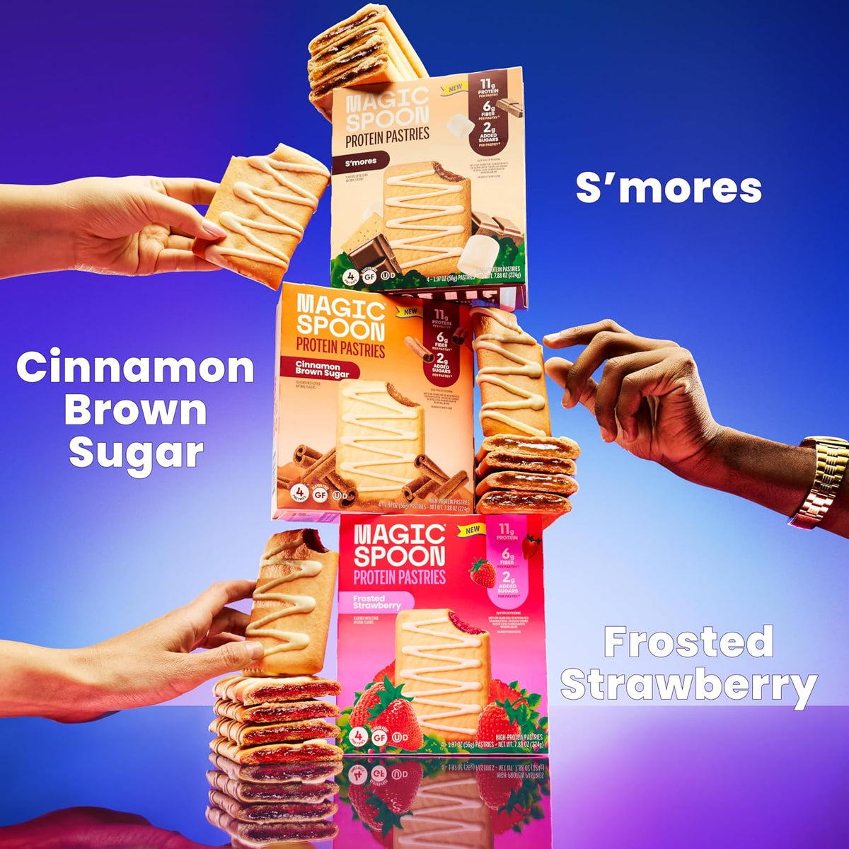High Protein Pastries - Strawberry & Cinnamon - 2 Boxes, 11g