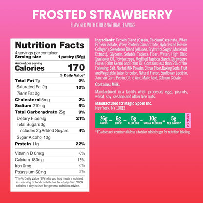 High Protein Pastries - Strawberry & Cinnamon - 2 Boxes, 11g