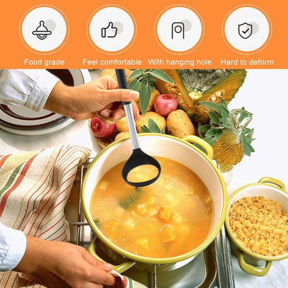 3PCS Spaghetti Spoon,Pasta Fork and Tong,Non-stick Silicone Spoon Server Fork with teeth and Stainless Steel Handle Noodles Tong, Food Clip,Food Spoon for Spaghetti Noodle
