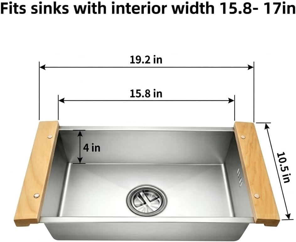 Over the Sink Colander & Dish Basin Combo,Dish Pan for Sink,Sink Wash Basin