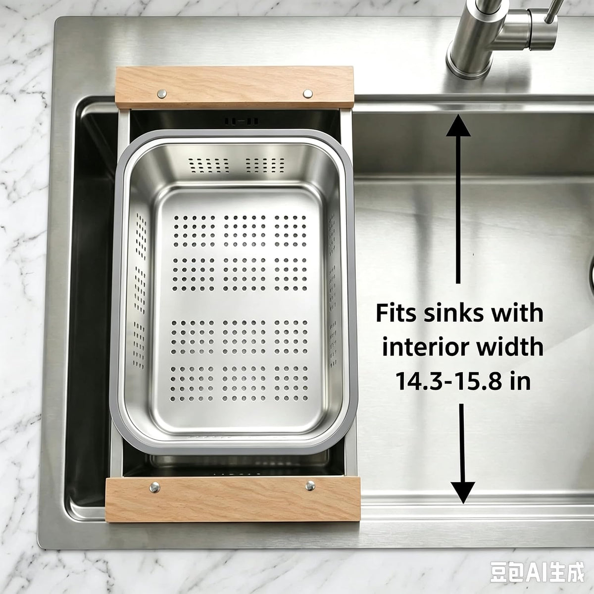 Over the Sink Colander & Dish Basin Combo,Dish Pan for Sink,Sink Wash Basin