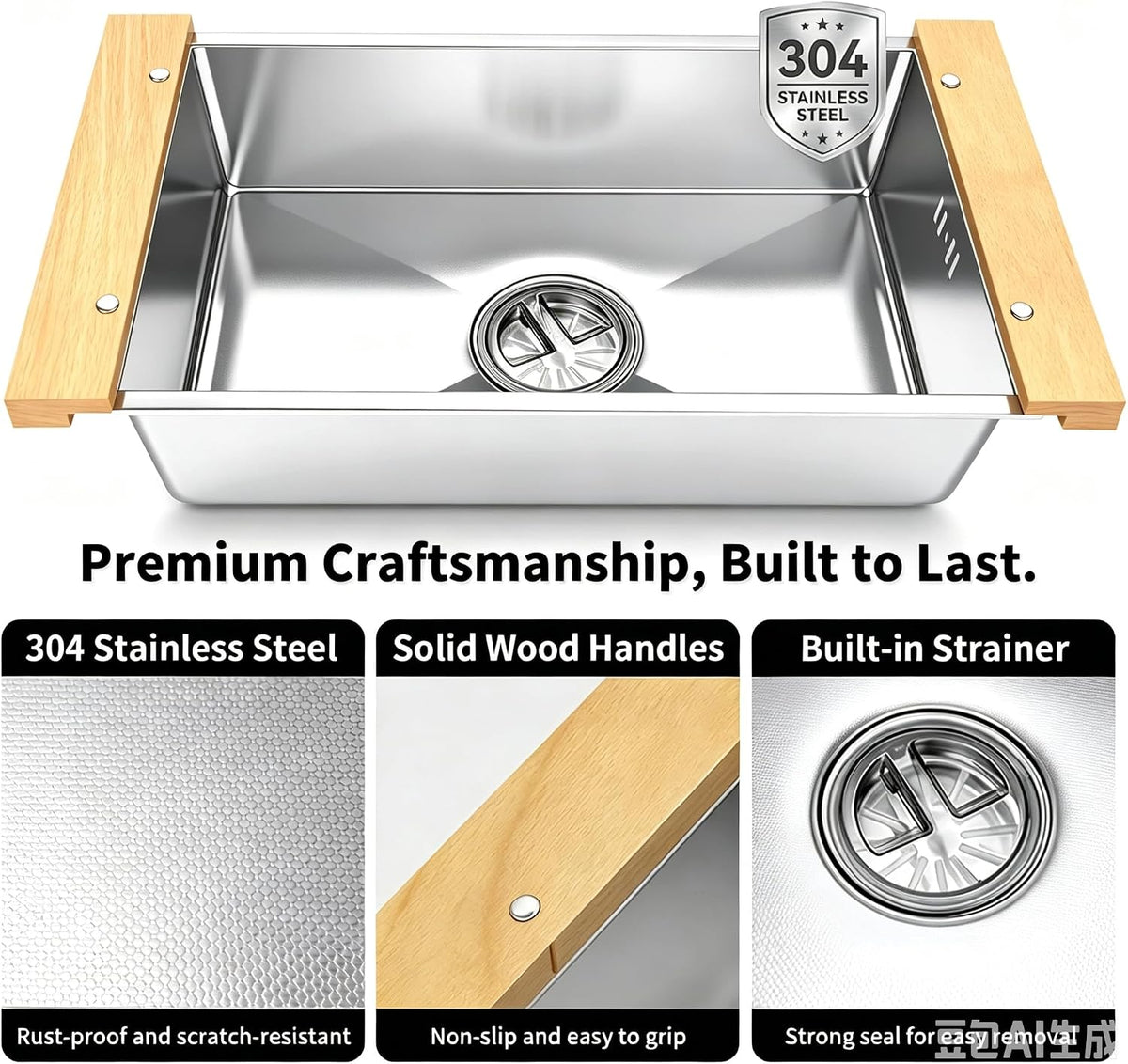 Over the Sink Colander & Dish Basin Combo,Dish Pan for Sink,Sink Wash Basin