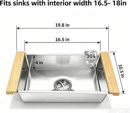 Over the Sink Colander & Dish Basin Combo,Dish Pan for Sink,Sink Wash Basin