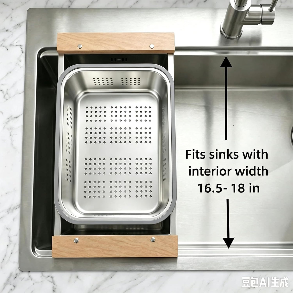 Over the Sink Colander & Dish Basin Combo,Dish Pan for Sink,Sink Wash Basin