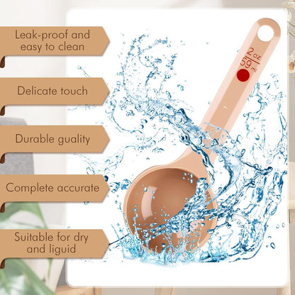 20 Pcs 2 oz Measuring Scoop Short with Short Handle Solid Scoop