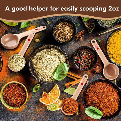 20 Pcs 2 oz Measuring Scoop Short with Short Handle Solid Scoop