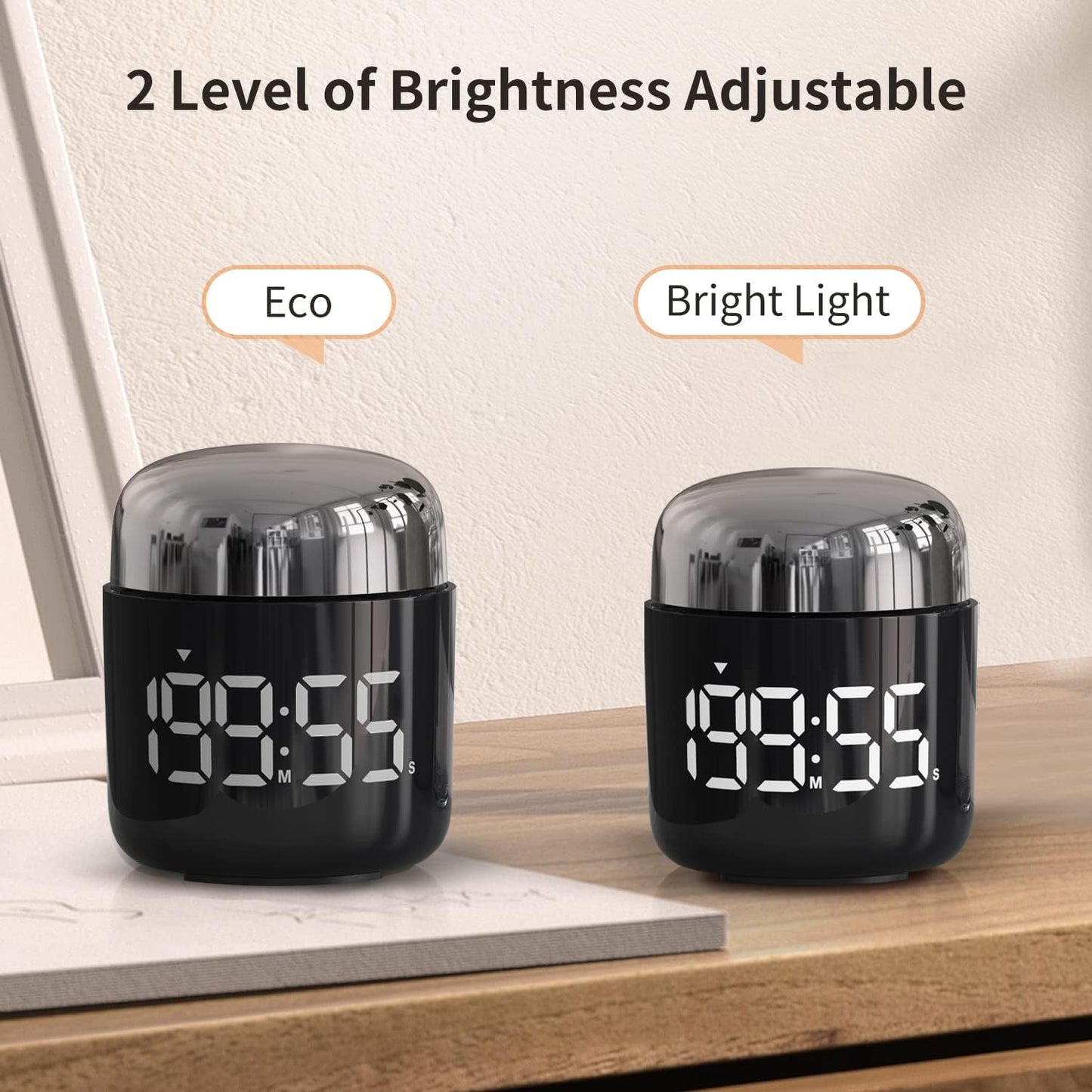 Digital Kitchen Timer,Countdown Countup Timer with Large LED Display Volume Adjustment,Timer for Cooking, Classroom Time for Kids and Teachers. (Gold)