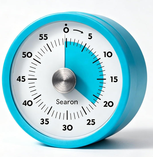 Magnetic Visual Kitchen Timer, 60 Minute Countdown Timer with LED Alert, Turn the Dial to Start, No Winding Needed for Cooking, Baking, Meal Prep & Daily Kitchen Tasks (Blue)