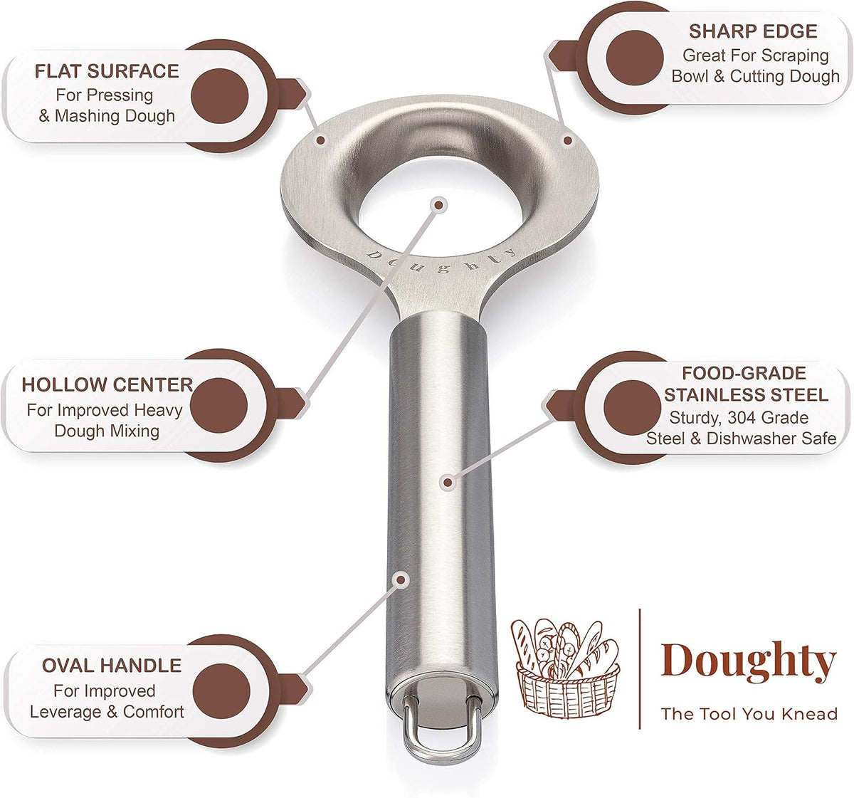 Stainless Steel Dough Whisk, Danish Dough Whisk Alternative
