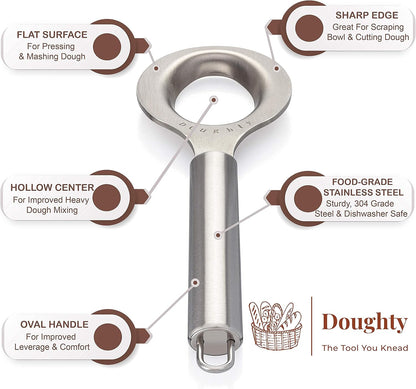 Stainless Steel Dough Whisk, Danish Dough Whisk Alternative