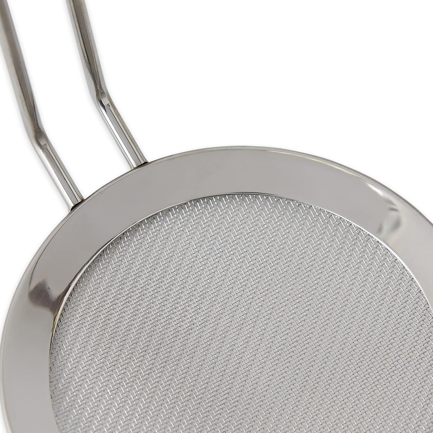 Endurance Kitchen Collection, Stainless Steel Double-Fine Mesh Oil & Fat Strainer/Skimmer Spoon with 8-1/4-Inch Handle, Frying Utensil, 4-Inch Diameter