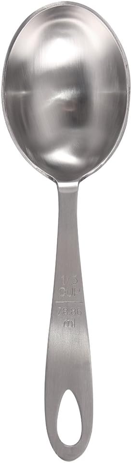 MPC4 4-Piece Stainless Steel Measuring Scoop Set,Silver, 9 inches long