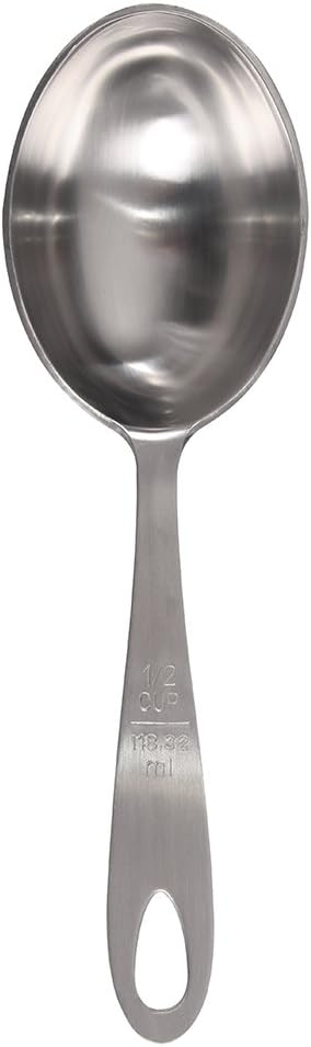 MPC4 4-Piece Stainless Steel Measuring Scoop Set,Silver, 9 inches long
