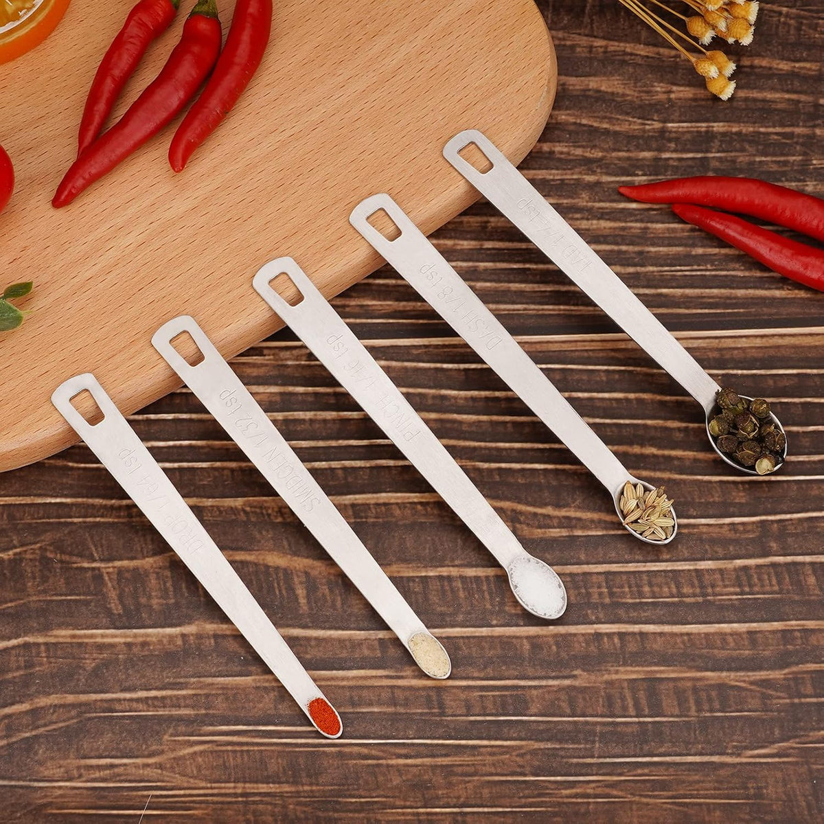 Black Magnetic Measuring Spoons Set