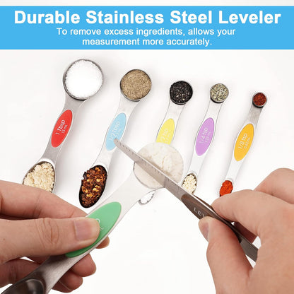 Black Magnetic Measuring Spoons Set
