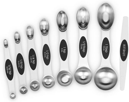 Black Magnetic Measuring Spoons Set