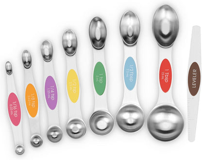 Black Magnetic Measuring Spoons Set