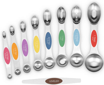 Black Magnetic Measuring Spoons Set