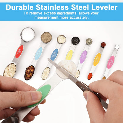 Black Magnetic Measuring Spoons Set