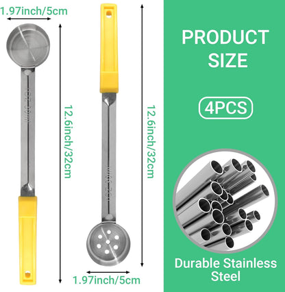 4PCS 4 oz Portion Control Serving Spoons, Green