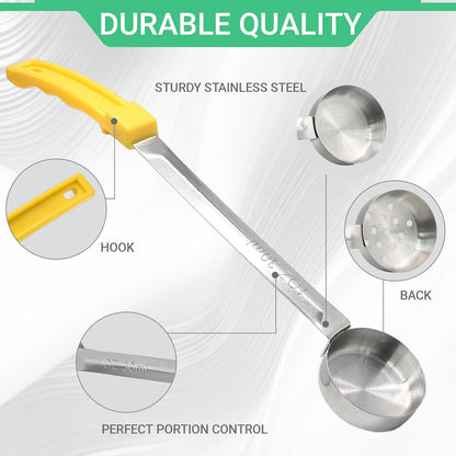 4PCS 4 oz Portion Control Serving Spoons, Green
