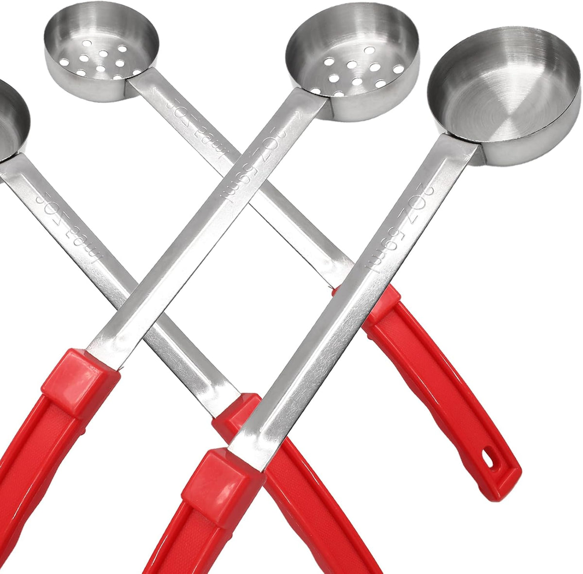 4PCS 4 oz Portion Control Serving Spoons, Green
