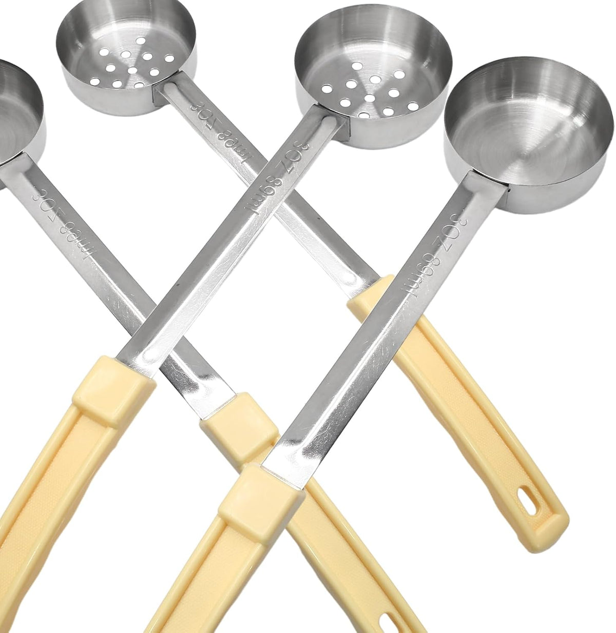 4PCS 4 oz Portion Control Serving Spoons, Green