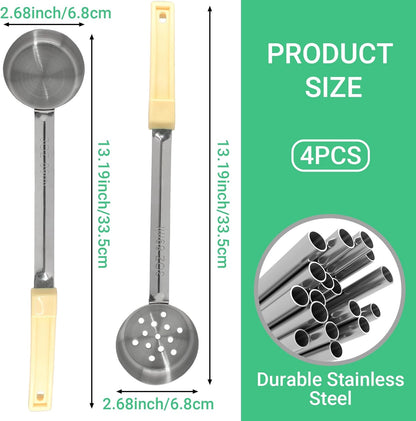4PCS 4 oz Portion Control Serving Spoons, Green