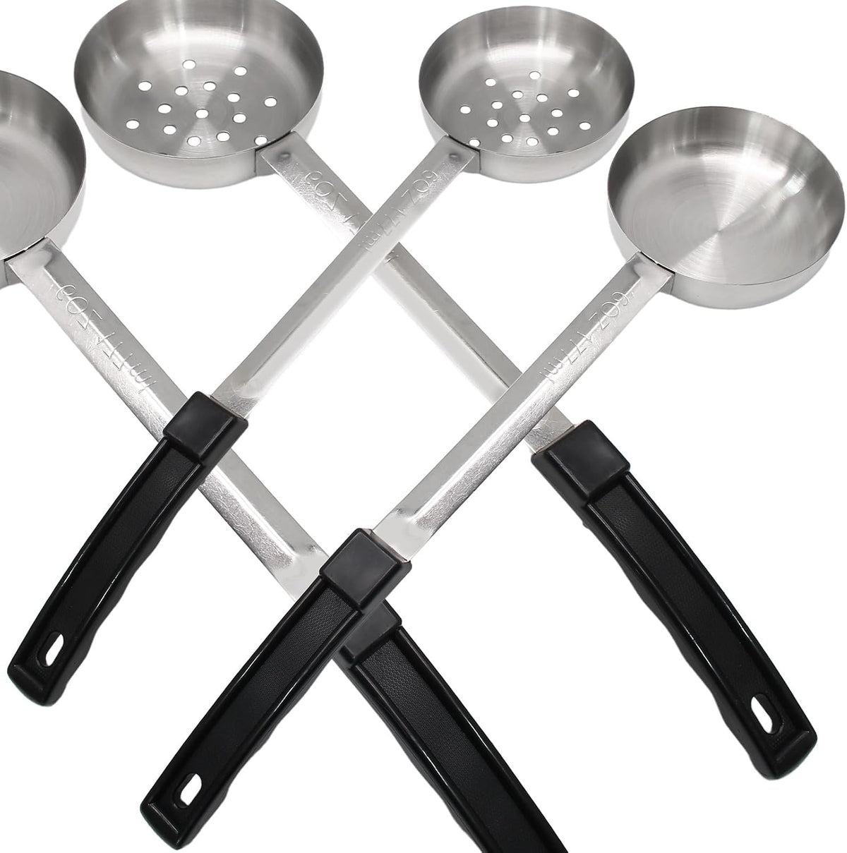 4PCS 4 oz Portion Control Serving Spoons, Green