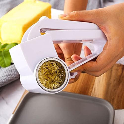 Olive Garden Rotary Cheese Grater with 2 Stainless Steel Drums for Hard Cheese, Parmesan，Nuts, Chocolate White