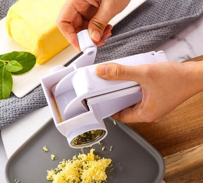 Olive Garden Rotary Cheese Grater with 2 Stainless Steel Drums for Hard Cheese, Parmesan，Nuts, Chocolate White