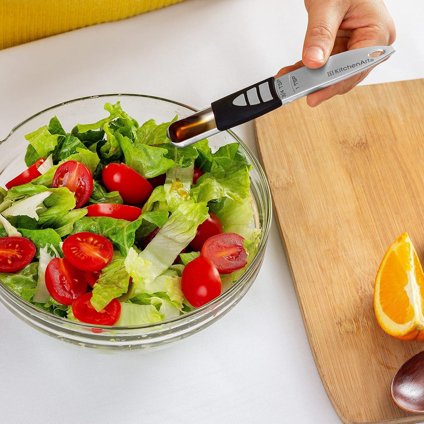 Stainless Steel Pro Sliding Adjust-A-Tablespoon and Teaspoon, Adjustable Measuring Spoon Set