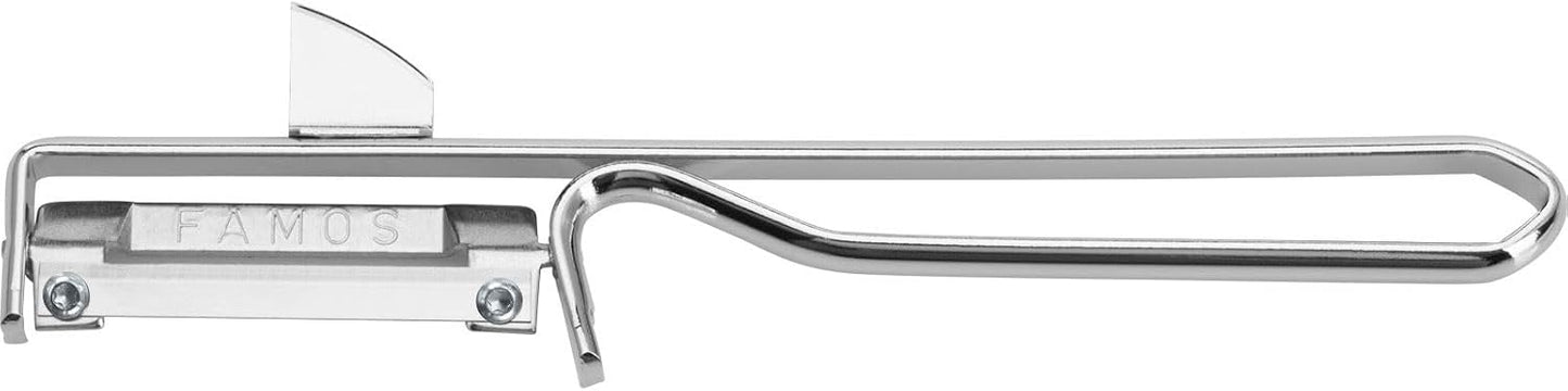 Swivel Vegetable & Fruit Peeler (Famos) with Stainless Steel Blade, Precision Swivel Kitchen Peeler with Integrated Potato Eye Remover, Potato Peeler, Apple, Lemon & Others