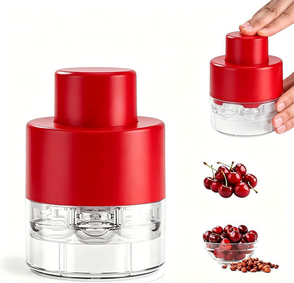 Cherry Pitter - Olive And Other Fruit Tools, Cherry Pitter With a Space-Saving Lock(BLACK)