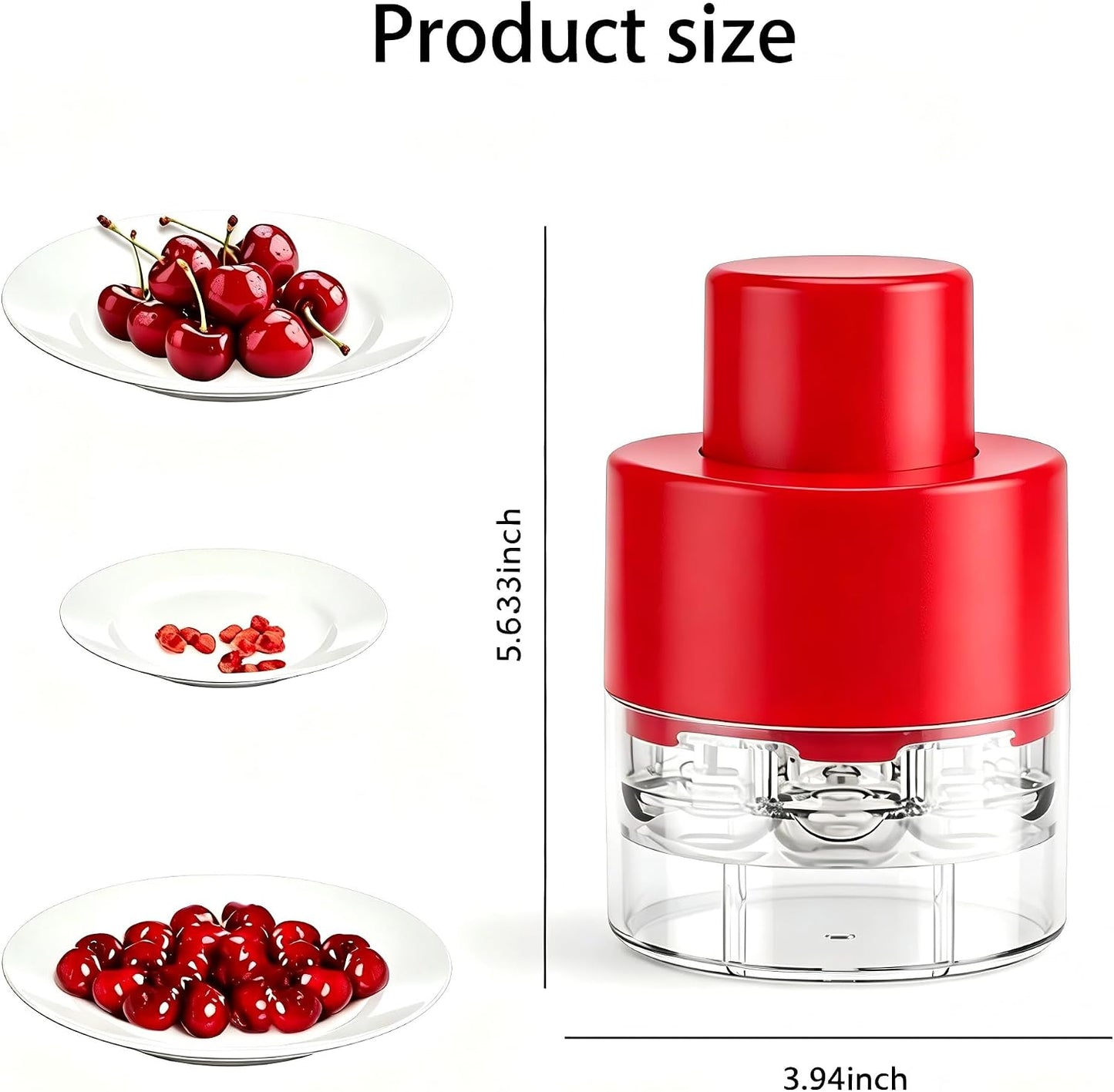 Cherry Pitter - Olive And Other Fruit Tools, Cherry Pitter With a Space-Saving Lock(BLACK)
