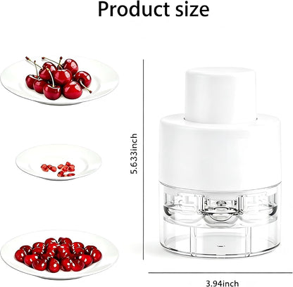 Cherry Pitter - Olive And Other Fruit Tools, Cherry Pitter With a Space-Saving Lock(BLACK)