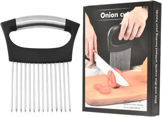Extra-Large Onion Holder for Slicing, Large Tomato Cutter Slicer with 14 Long Needles, Onion Cutter Vegetable Chopper, Potato Slicing, Kitchen Dicer Tools