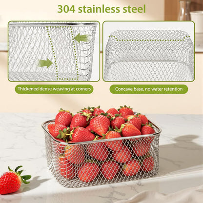 5 PCS Large Fruit Containers for Fridge - Leakproof Food Storage Containers with Removable Colander - Dishwasher & microwave safe Produce Containers Keep Fruits, Vegetables, Berry, Meat Fresh longer