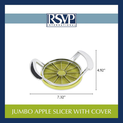 Kitchen Tool Collection Core and Slice Apples, Jumbo Slicer, 7.32x4.92", Stainless Steel with Lid
