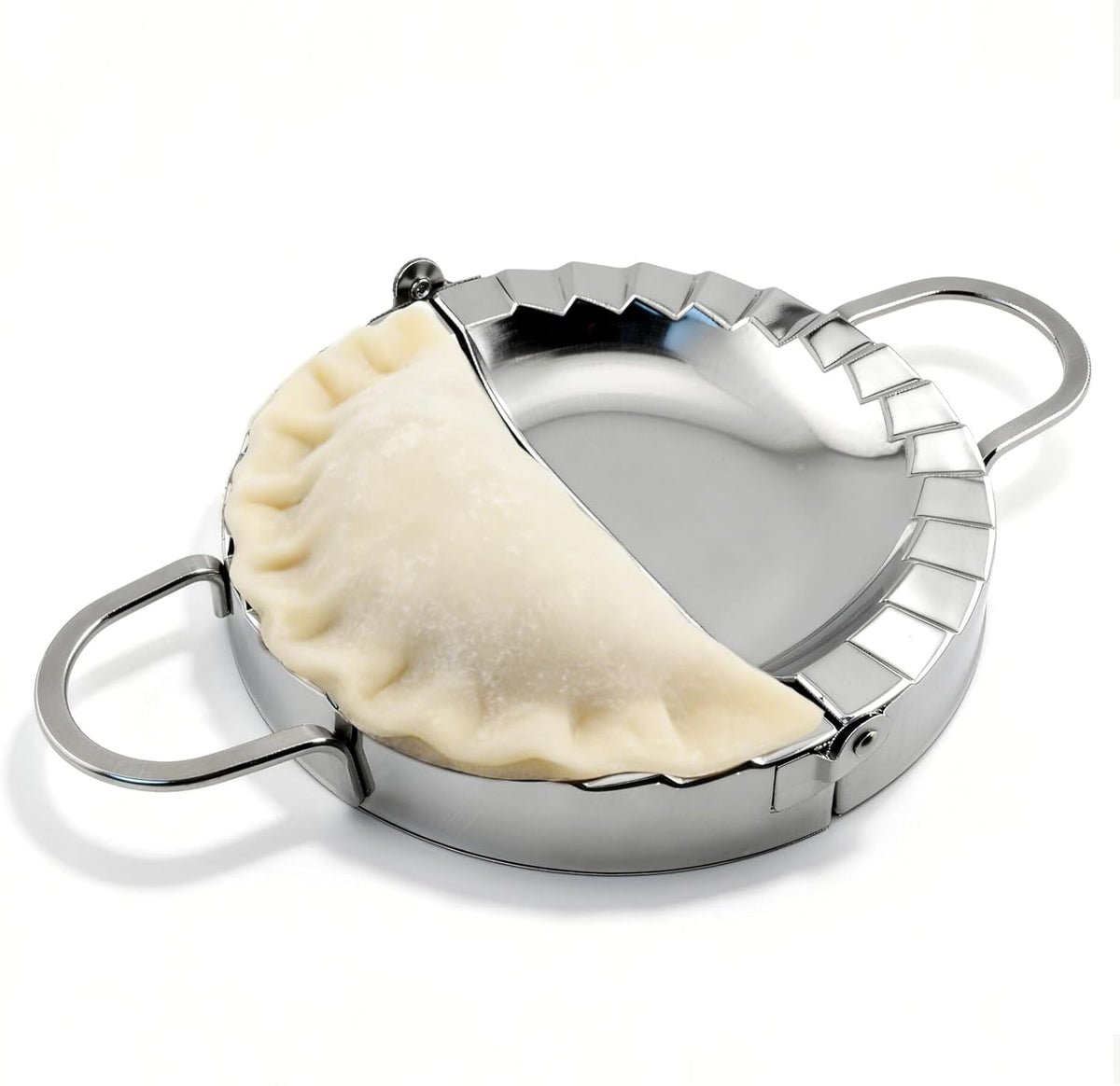 6-Inch Stainless Steel Empanada Press & Dumpling Maker – 2-in-1 Dough Cutter & Mold for Empanadas, Dumplings, Ravioli, Pierogi, & Hand Pies