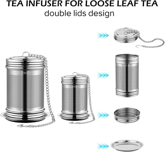 2 Pack Stainless Steel Tea Strainer Fine Mesh