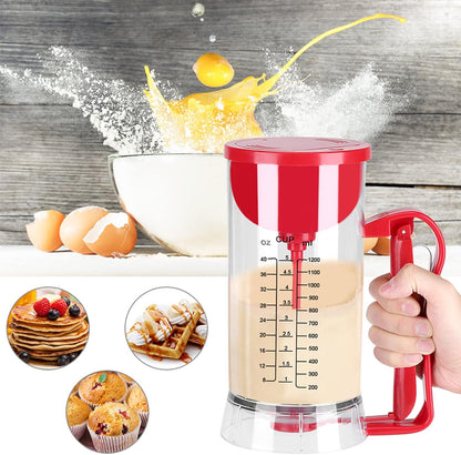 Electric Pancake Batter Dispenser, 1200ml Capacity Mixer Doser for Baking Cupcakes, Muffins, Pancakes, Donuts
