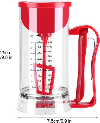 Electric Pancake Batter Dispenser, 1200ml Capacity Mixer Doser for Baking Cupcakes, Muffins, Pancakes, Donuts