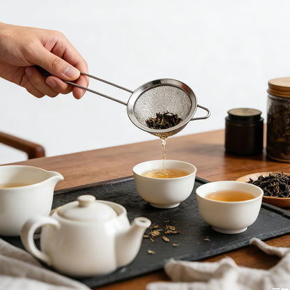 4PCS Fine Mesh Strainer, Stainless Steel Small Tea Cocktail Drink Strainers for Kitchen and Bar