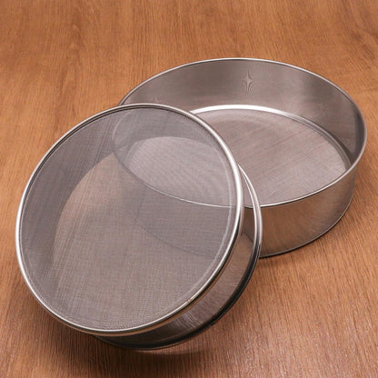 Flour Sifter for Baking 2 Pack, Round Flour Sifter Stainless Steel 6 Inch 60 Mesh and 8 Inch 40 Mesh Sieve Fine Meshs Flours Sieve Set for Baking Cake Bread Pastries