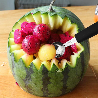 7Pcs Fruit Melon Baller Ice Cream Scoop Smooth Round Watermelon Scooper