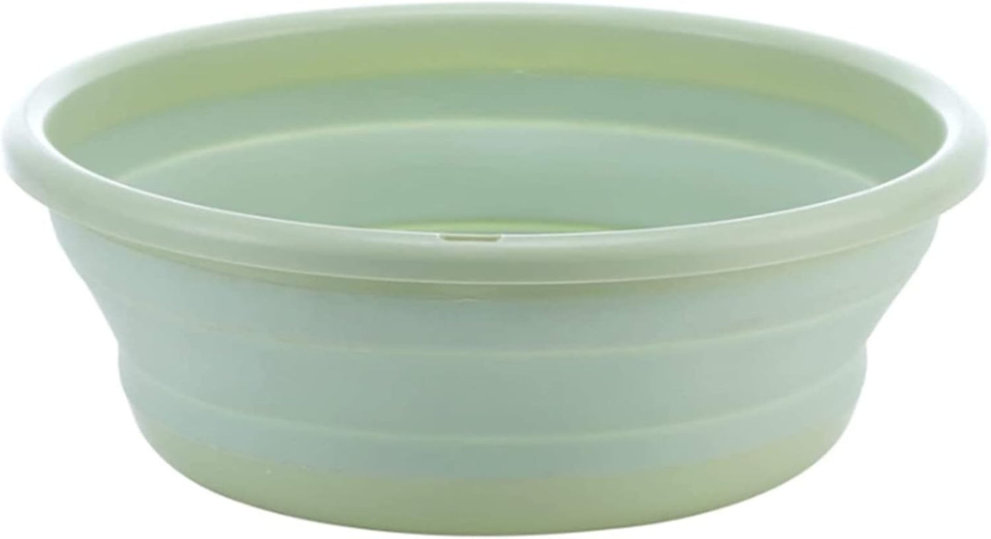 10" Multi-Purpose Collapsible Dish Tub Bowl BPA-Free Round Lightweight Collapsible Wash Basin (Blue)