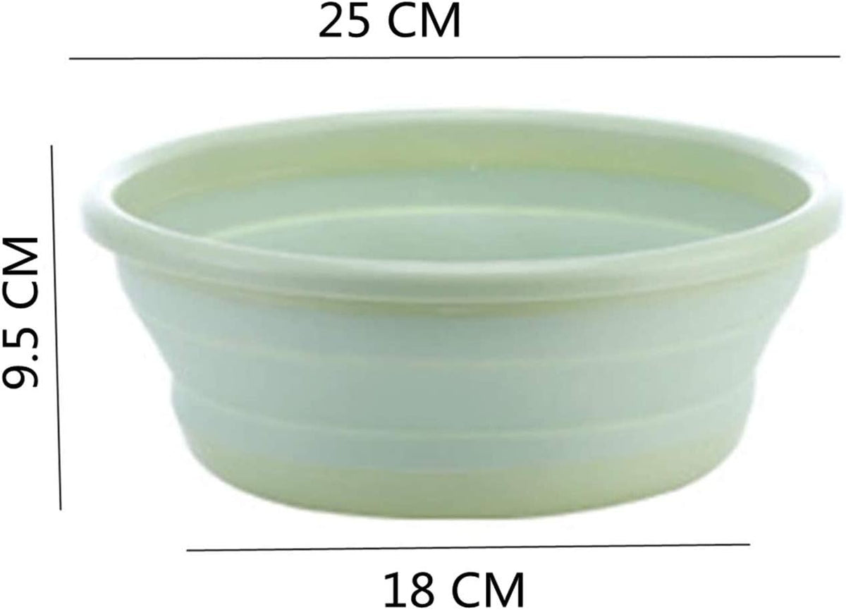 10" Multi-Purpose Collapsible Dish Tub Bowl BPA-Free Round Lightweight Collapsible Wash Basin (Blue)