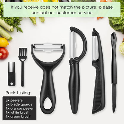 Upgrade Potato Peeler for Kitchen, 6PCS Stainless Steel Vegetable Peeler, I and Y Veggie Food Peeler for Apple Fruit Carrot Zucchini Cucumber,Good Grip Makes Peeling Very Easy